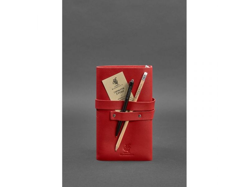 Женский кожаный блокнот (Софт-бук) 1.0 Красный, фото 3