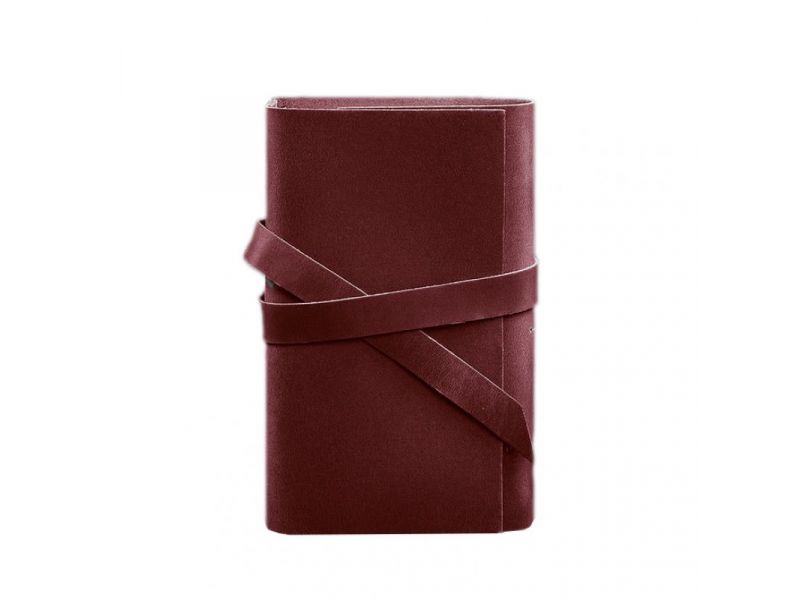 Женский кожаный блокнот (Софт-бук) 1.0 бордовый Crazy Horse, фото 5