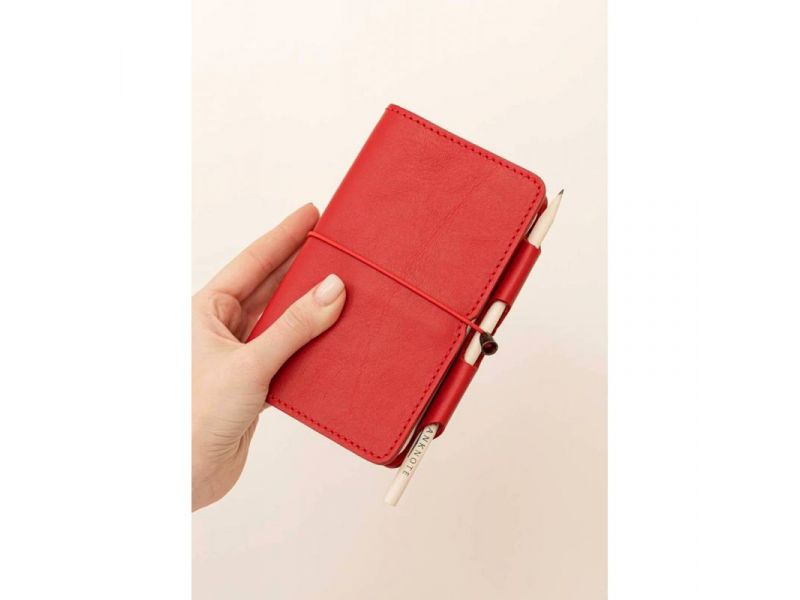 Женский кожаный блокнот (Софт-бук) 3.0 красный, фото 6