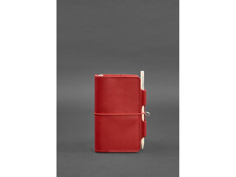 Женский кожаный блокнот (Софт-бук) 3.0 красный, фото 2