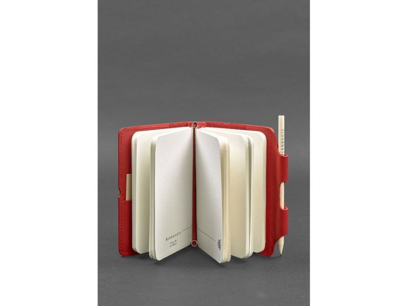 Женский кожаный блокнот (Софт-бук) 3.0 красный, фото 3