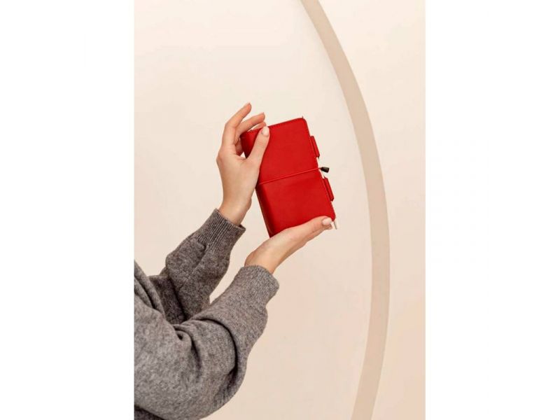 Женский кожаный блокнот (Софт-бук) 3.0 красный, фото 1