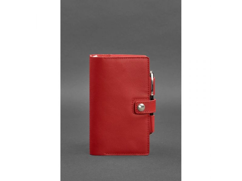 Женский кожаный блокнот (Софт-бук) 4.0 красный, фото 1