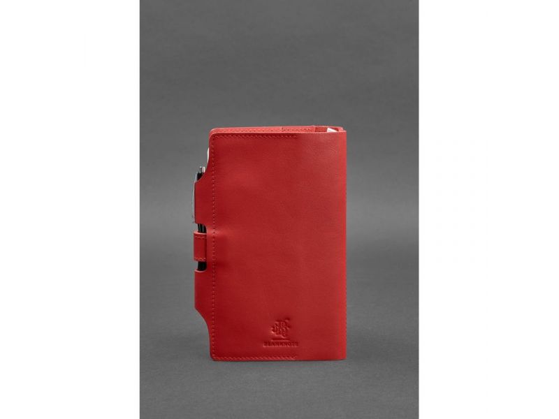 Женский кожаный блокнот (Софт-бук) 4.0 красный, фото 4