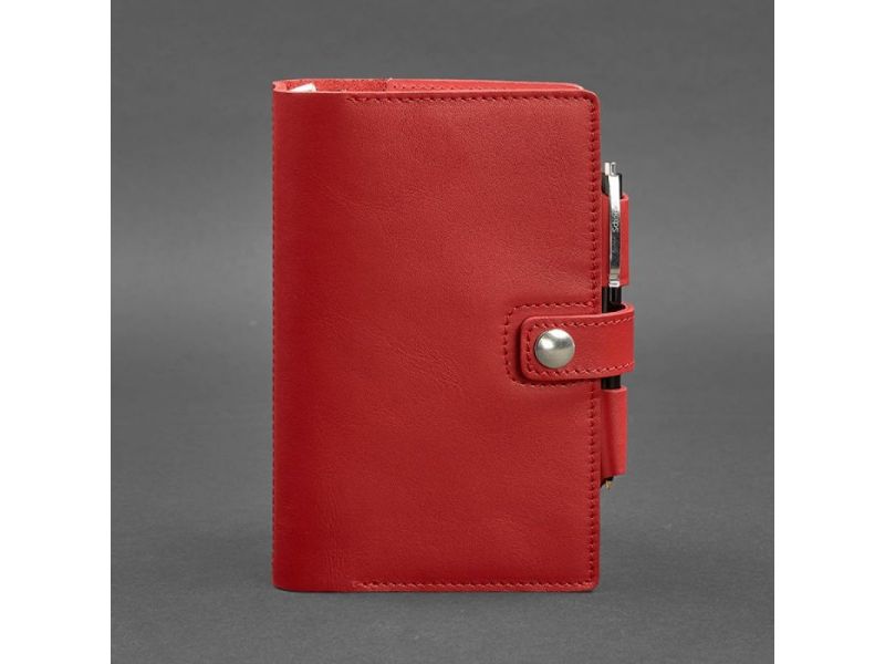 Женский кожаный блокнот (Софт-бук) 4.0 красный, фото 5