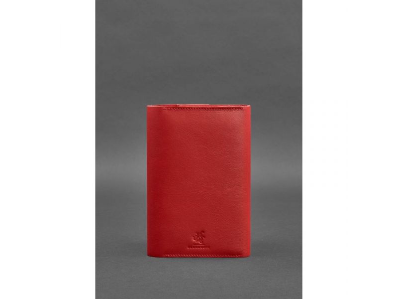 Кожаный красный блокнот (Софт-бук) 5.1 для женщин, фото 5