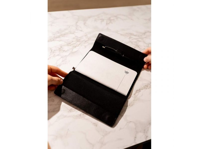 Кожаный блокнот софт-бук 7.0 черный Краст, фото 7