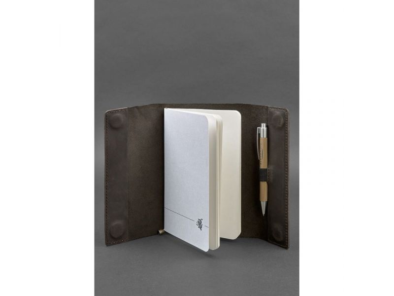 Кожаный блокнот софт-бук 7.0 темно-коричневый, фото 2