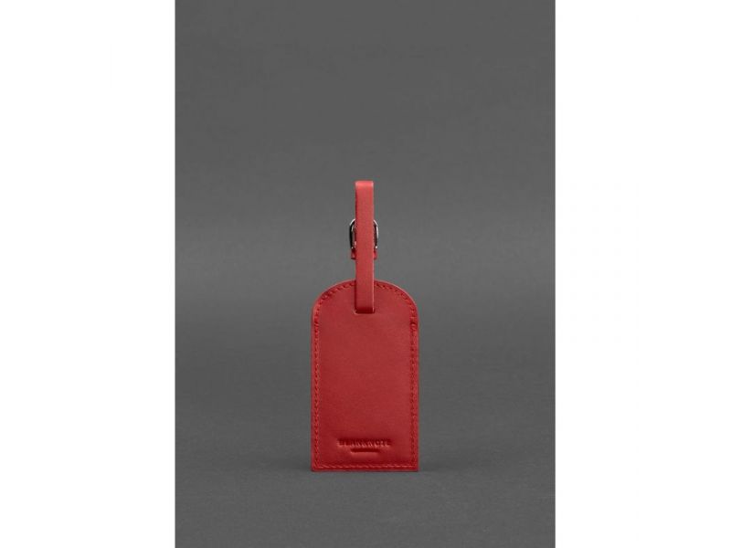 Кожаная бирка для багажа 2.0 Красная, фото 3
