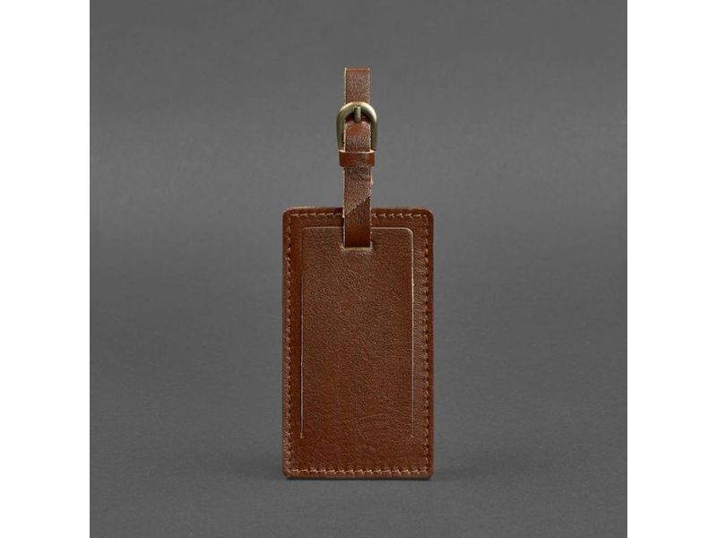 Кожаная бирка для багажа 3.0 Светло-коричневая, фото 4