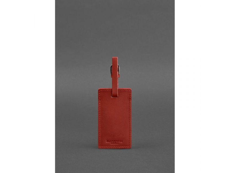 Кожаная бирка для багажа 3.0 Красная, фото 3