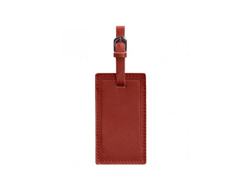 Кожаная бирка для багажа 3.0 Красная, фото 5