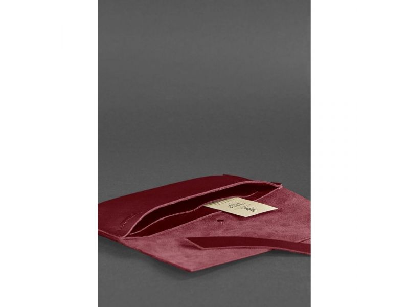 Кожаный тревел-кейс Voyager 1.2 бордовый Краст, фото 2