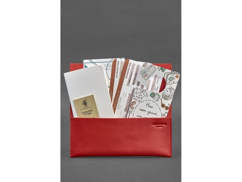 Кожаный женский тревел-кейс Voyager 1.0 красный, фото 2