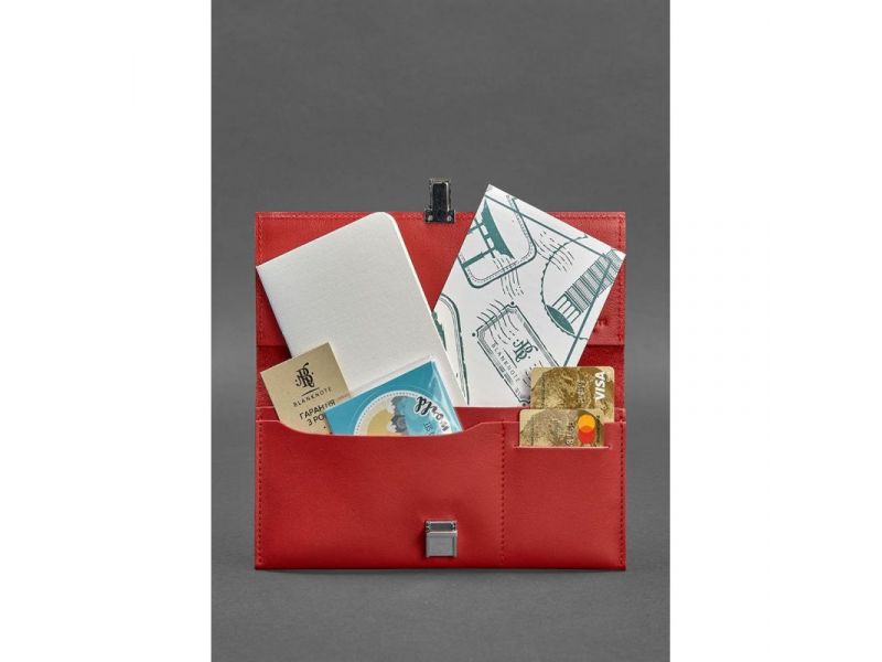 Кожаный женский тревел-кейс Journey 2.0 Красный, фото 2