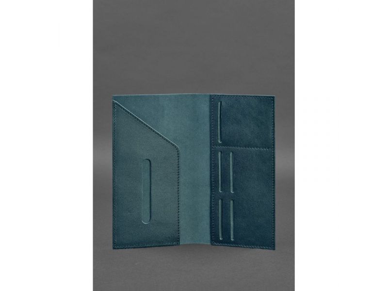 Кожаный тревел-кейс 3.1 зеленый Краст, фото 4