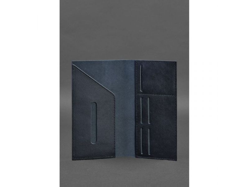 Кожаный тревел-кейс 3.1 темно-синий Краст, фото 4