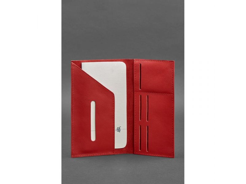 Кожаный женский тревел-кейс 3.1 Красный, фото 3