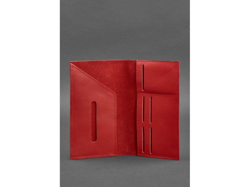 Кожаный женский тревел-кейс 3.1 Красный, фото 4