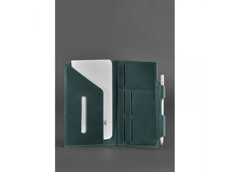 Кожаный тревел-кейс 3.0 зеленый Crazy Horse, фото 3