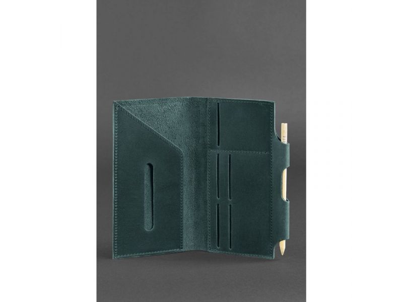 Кожаный тревел-кейс 3.0 зеленый Crazy Horse, фото 4