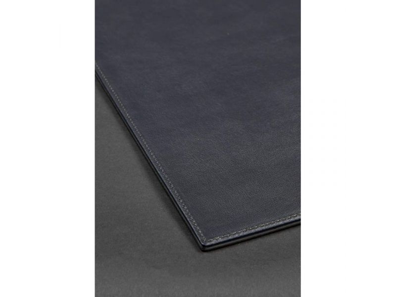 Накладка на стол руководителя - Кожаный бювар 1.0 Черный Crazy Horse, фото 4