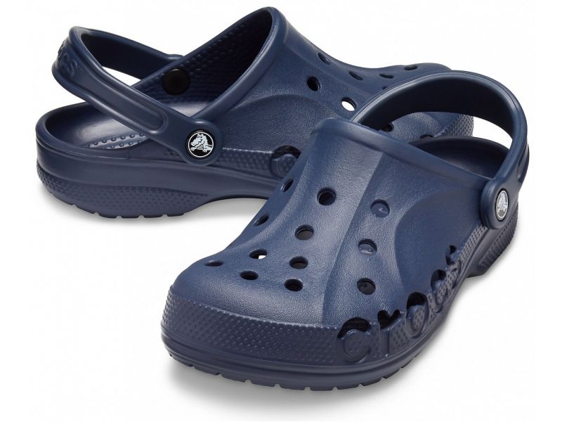 Кроксы Crocs Baya Clog темно синие со сквозными буквами Crocs, фото 1