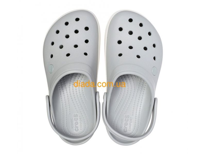 Женские кроксы на платформе серые Crocs Crocband Platform Grey арт. 205434, фото 3