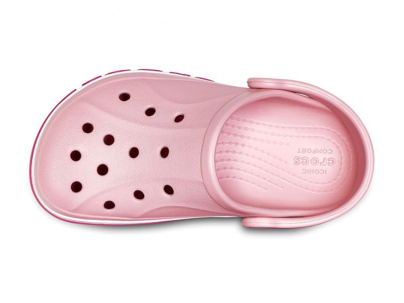 Вид сверху — детские сабо Crocs Bayaband Pink
