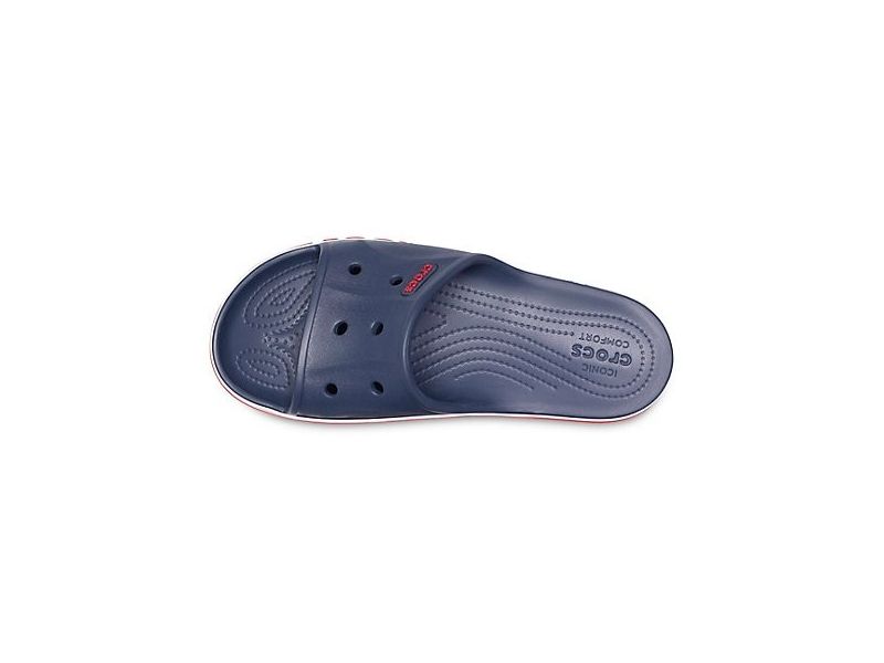 Кроксы мужские шлепки CROCS Bayaband Slide синие шлепанцы крокс, фото 4