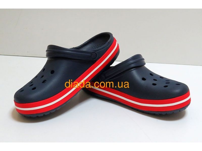 Кроксы мужские синие с красным оригинальные Crocs Crocband II.5, фото 2