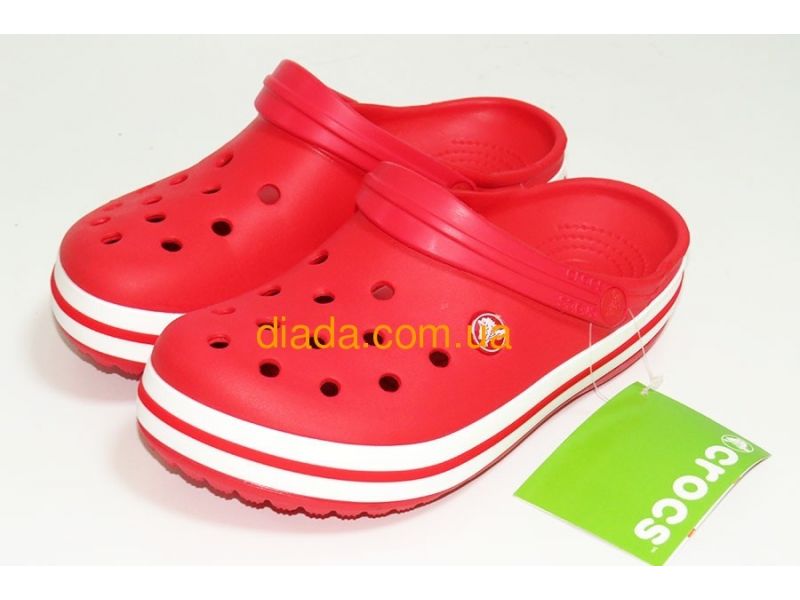 Кроксы женские красные оригинальные Сабо Crocs Унисекс, фото 4