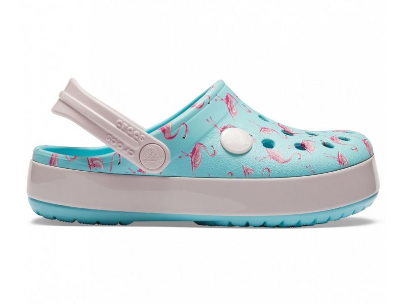 Детские кроксы Kids' Crocband™ Multi-Graphic Clog Фламинго для девочек, фото 6