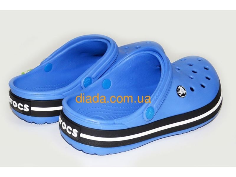 Кроксы синие Лазурные оригинальные Сабо Crocs, фото 3