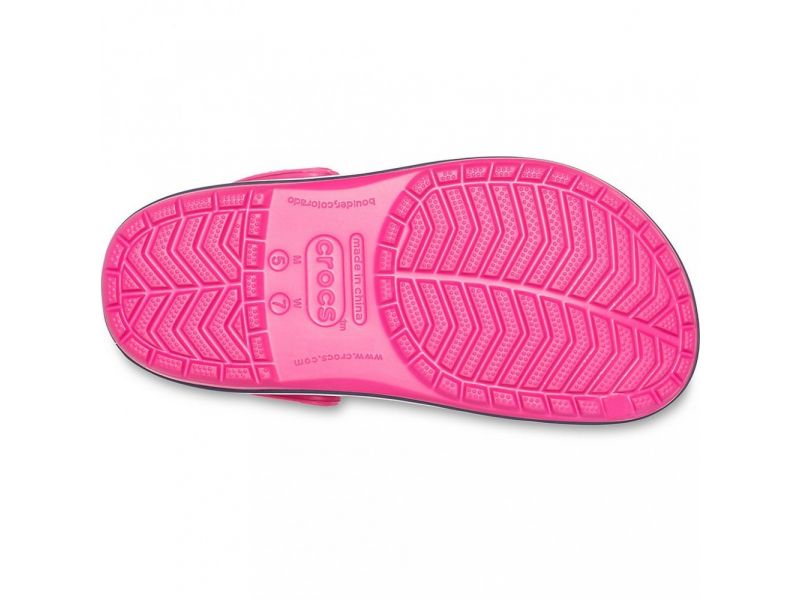 Кроксы женские сабо малиновые с цветами Crocs Crocband Seasonal Graphic Clog - Candy PinkFloral, фото 4