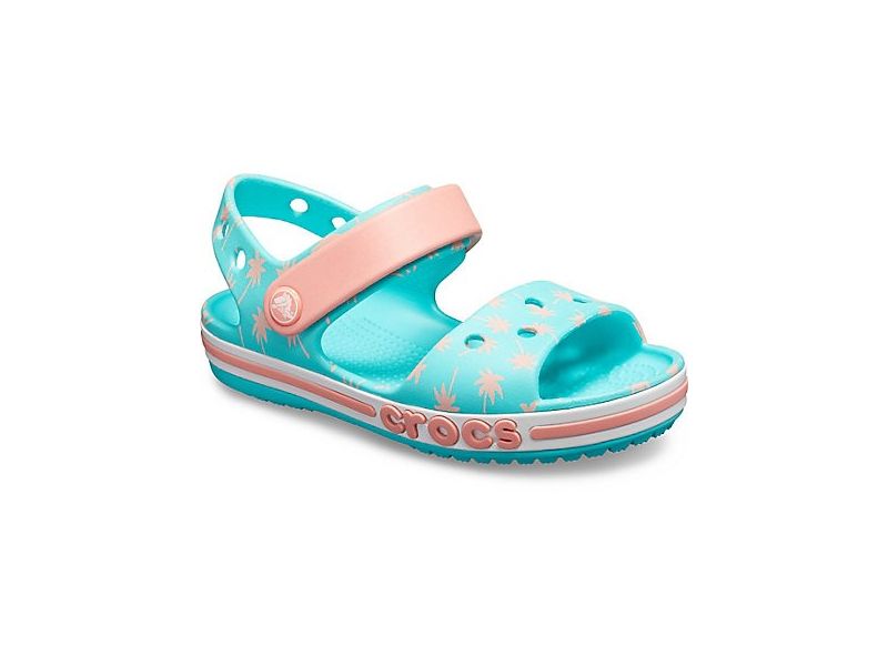 Детские Сандалии Crocs Bayaband Seasonal Graphic Sandal Blue Palms / Голубые с Пальмами, фото 2