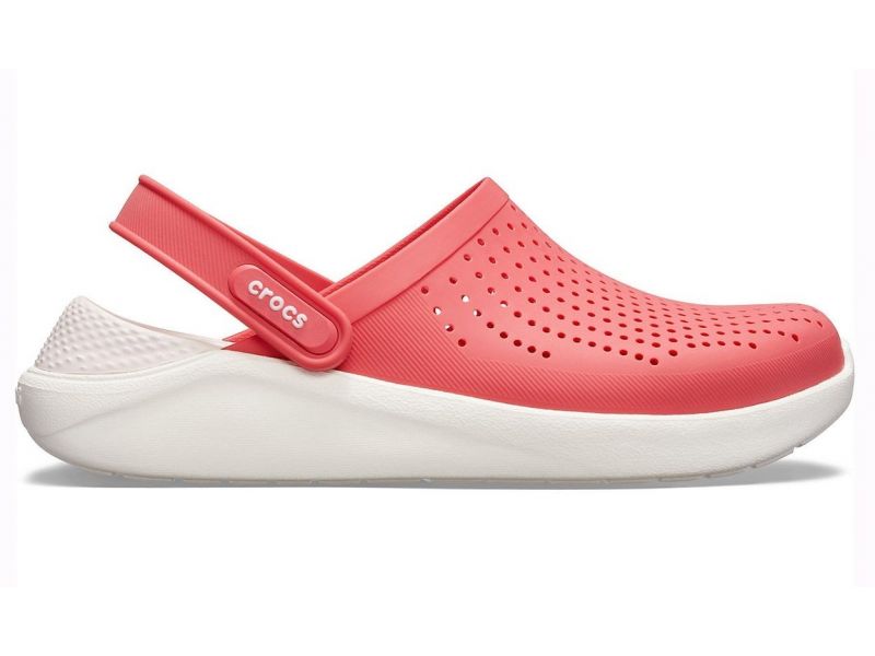 Крокс Crocs LiteRide™ Clog женские коралово-красные кроксы, оригинал, фото 3