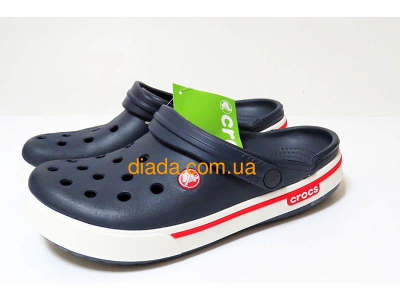 Кроксы синие с белым оригинальные Сабо Crocs, фото 1
