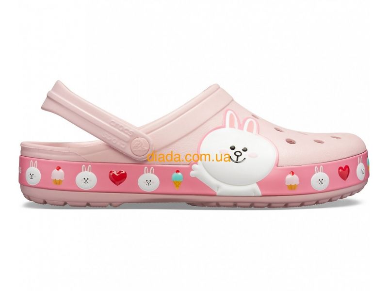CROCS Crocband™ LINE Friends Clog (Розовые Сабо с зайчиком), фото 2