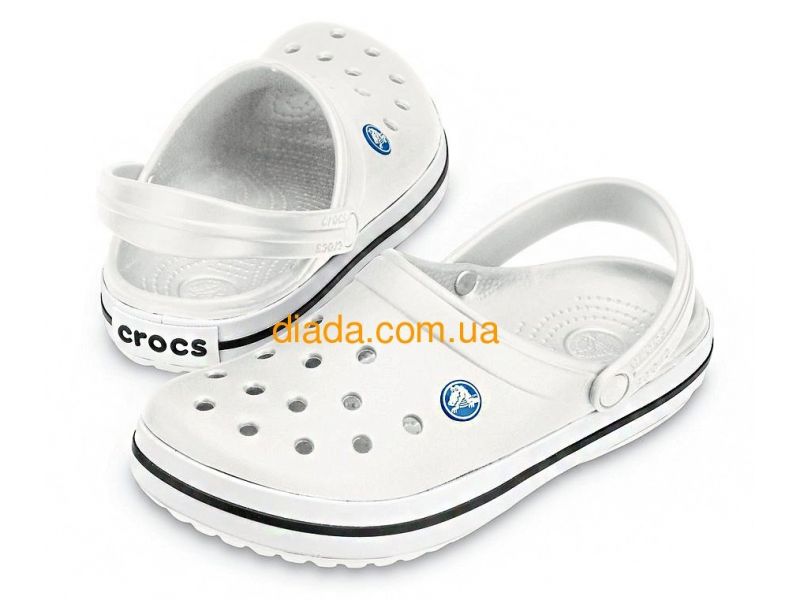 Крокс сабо Crocs Crocband II.5  белые . Мужские кроксы., фото 1
