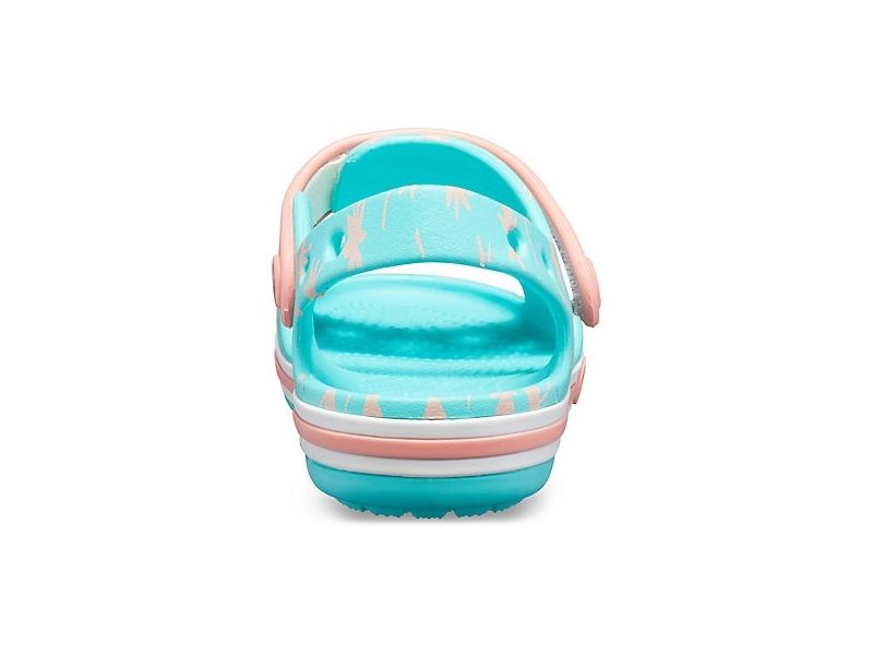 Детские Сандалии Crocs Bayaband Seasonal Graphic Sandal Blue Palms / Голубые с Пальмами, фото 6