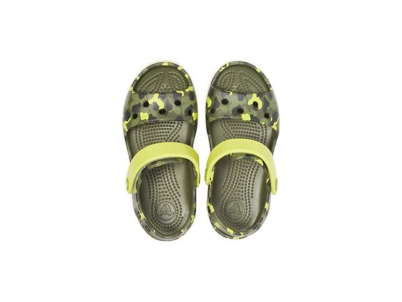 Kids' Crocband™ Seasonal Graphic Sandal Citrus (Детские сандалии CROCS хаки), фото 4
