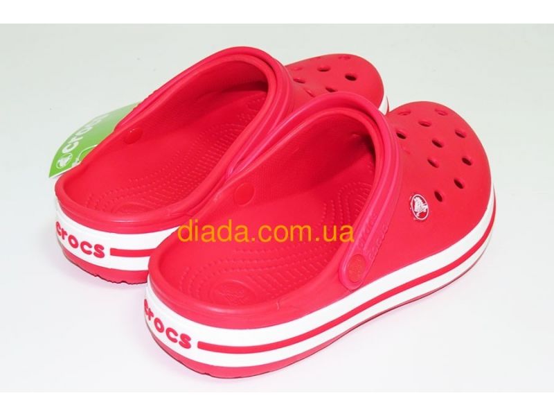 Кроксы женские красные оригинальные Сабо Crocs Унисекс, фото 3