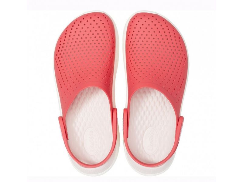 Крокс Crocs LiteRide™ Clog женские коралово-красные кроксы, оригинал, фото 4