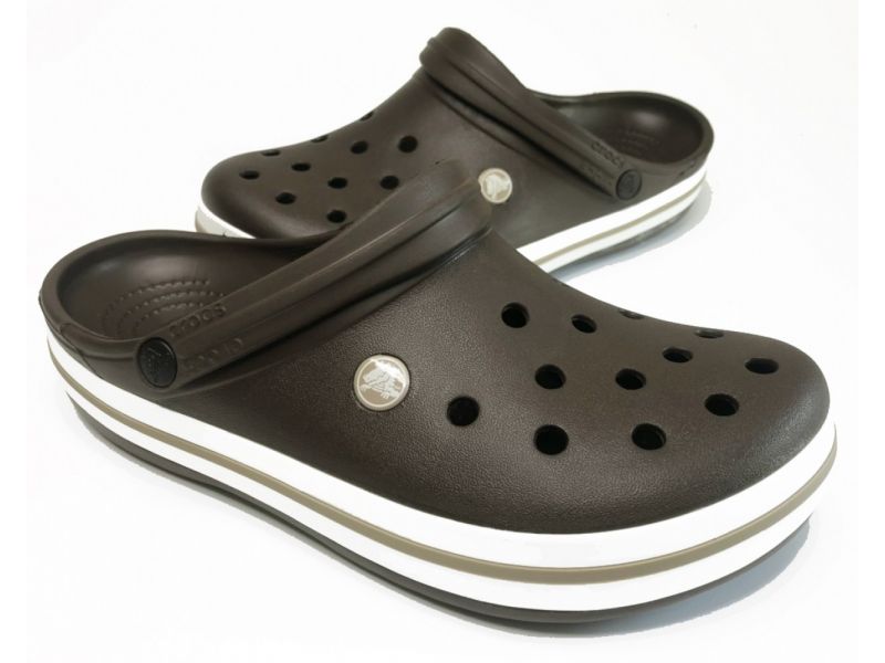 Крокс коричневые сабо Crocs Crocband II.5. Шоколадные мужские кроксы. Оригинал., фото 1