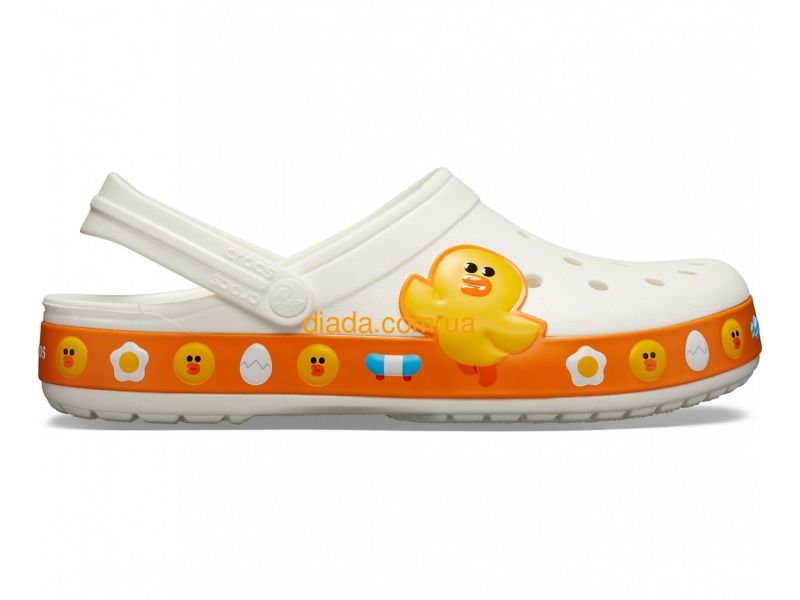 Crocband™ LINE Friends Clog (Белые Сабо с цыпленком), фото 6