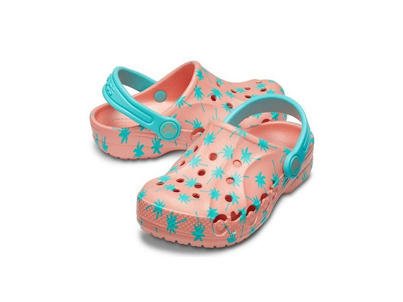 Детские кроксы Kids' Bayaband Seasonal Graphic Clog Крокс с пальмами, фото 2