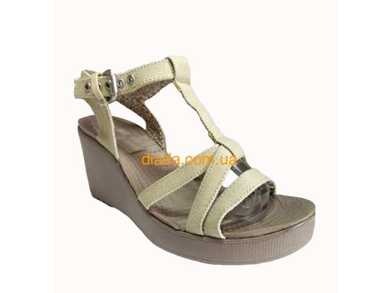 Crocs босоножки крокс женские бежевые хаки, фото 1