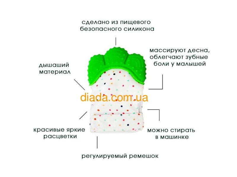Прорезыватель для зубов, грызунок зеленая Лапка, фото 3