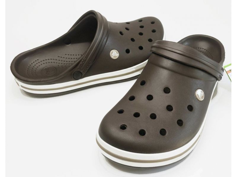 Крокс коричневые сабо Crocs Crocband II.5. Шоколадные мужские кроксы. Оригинал., фото 3